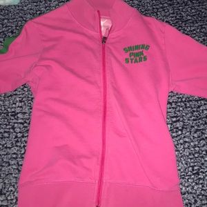 size small PINK zip-up hoodie barely warn